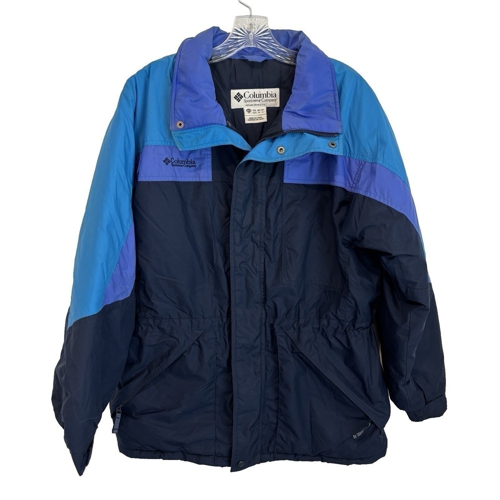 Columbia Insulated Ski Snowboard Jacket Youth Boys 18 20 Blue Zip Up Coat Parka